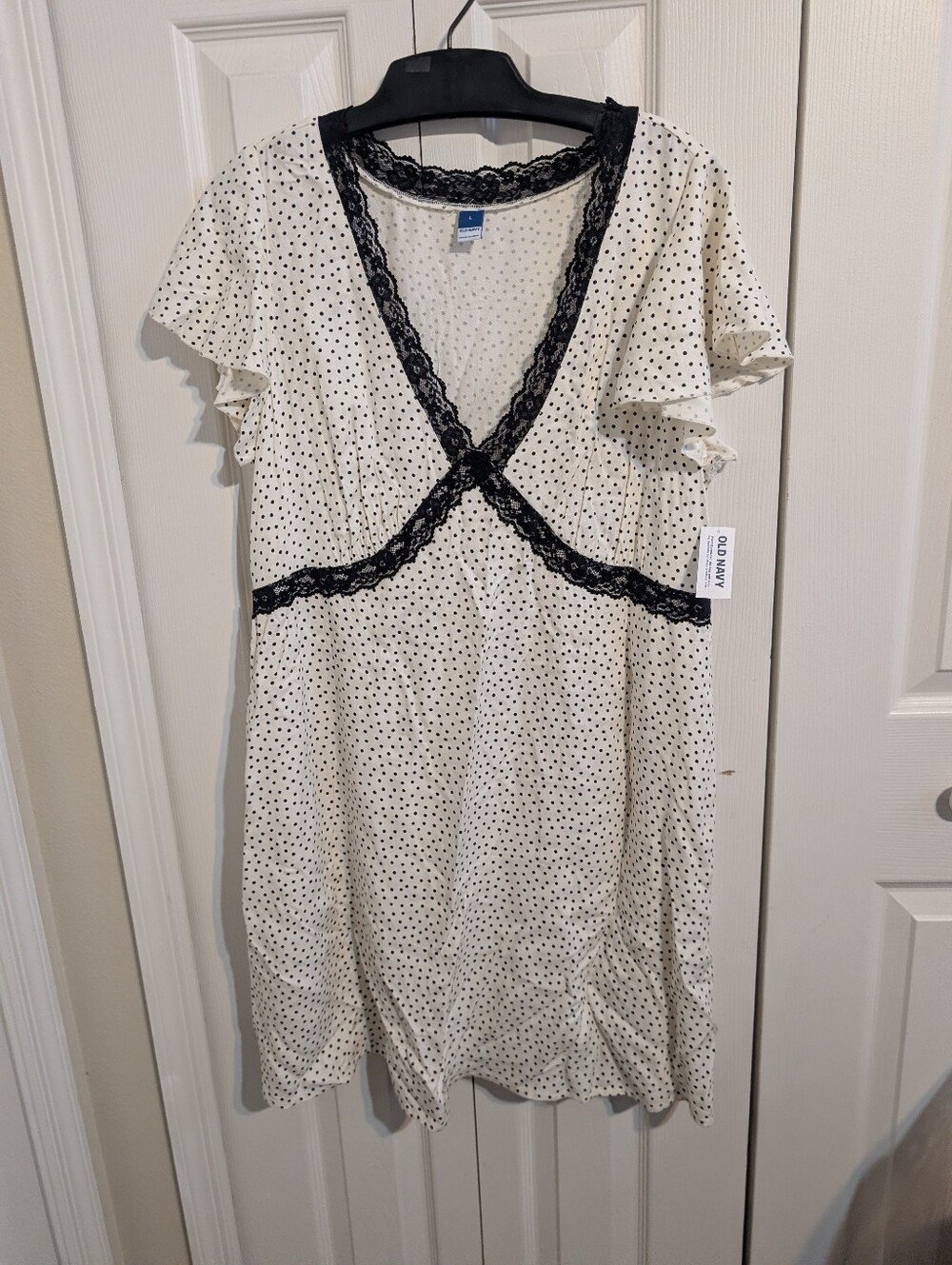 Old Navy Black And White Lace Dress
